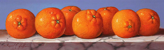 Raymond Campbell, Original oil painting on panel, Oranges Without frame image. Click to enlarge