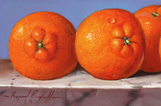 Raymond Campbell, Original oil painting on panel, Oranges Signature image. Click to enlarge