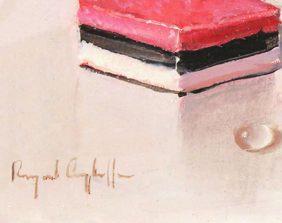 Raymond Campbell, Original oil painting on panel, Liquorice Allsort Signature image. Click to enlarge