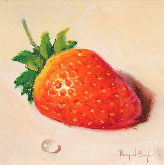 Raymond Campbell, Original oil painting on panel, Strawberry Without frame image. Click to enlarge
