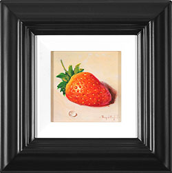Raymond Campbell, Original oil painting on panel, Strawberry
