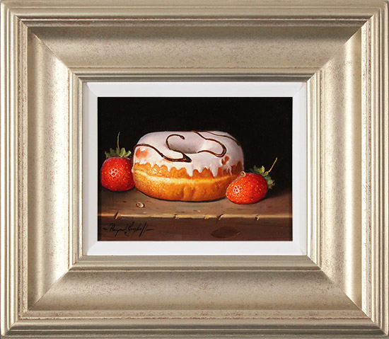 Raymond Campbell, Original oil painting on panel, Donut Mind if I Do, click to enlarge
