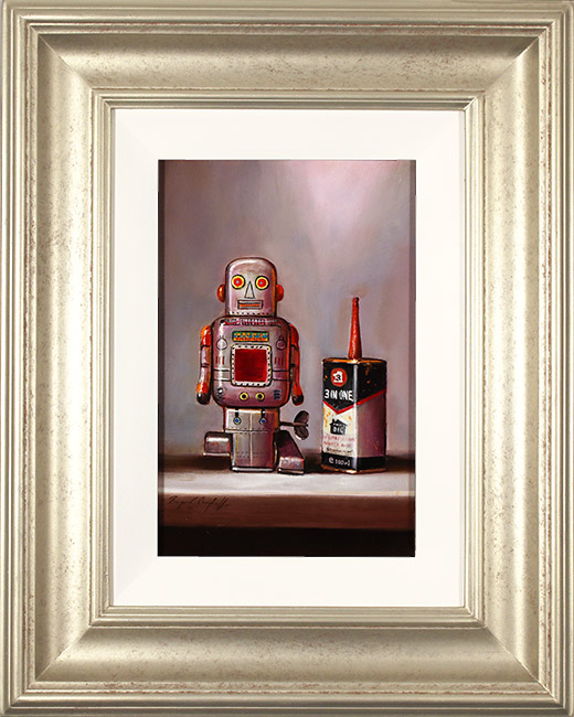 Raymond Campbell, Original oil painting on panel, Well Oiled, click to enlarge