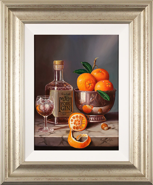 Raymond Campbell, Original oil painting on panel, York's Own, Gin and Orange  