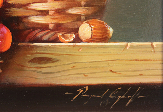Raymond Campbell, Original oil painting on panel, Elegant Indulgence Signature image. Click to enlarge