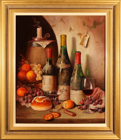 Raymond Campbell, Original oil painting on panel, Richebourg, 1900, click to enlarge