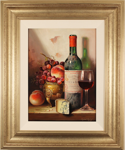 Raymond Campbell, Original oil painting on panel, Grand Vin Chateau Lynch and Bages, click to enlarge
