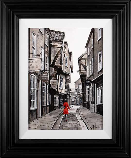 Richard Telford, Original oil painting on panel, Quiet of the Shambles, York