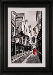 Richard Telford, Original oil painting on panel, Shambles Stroll, York