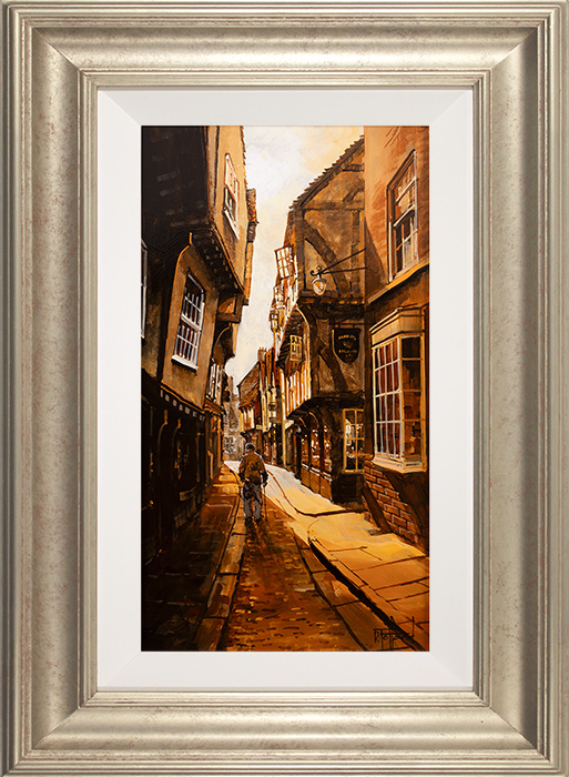 Richard Telford, Original oil painting on panel, The Shambles, York