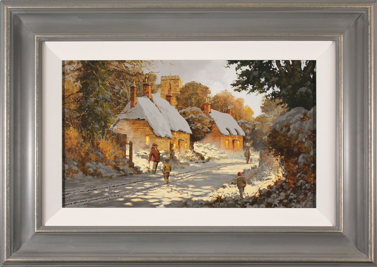 Richard Telford, Original oil painting on panel, Boxing Day Stroll, click to enlarge