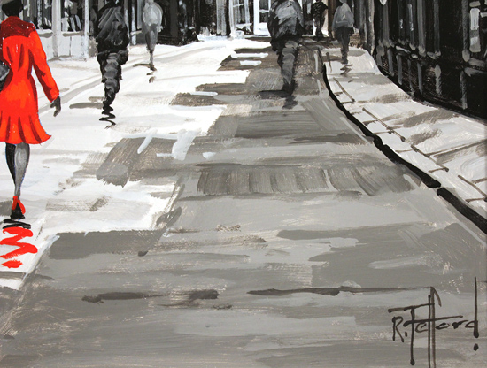 Richard Telford, Original oil painting on panel, Stroll Down The Shambles Signature image. Click to enlarge