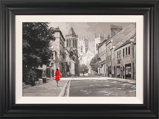 Richard Telford, Original oil painting on panel, Walk to York Minster 