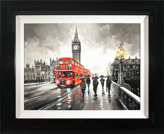 Richard Telford, Original oil painting on panel, Westminster Bridge, London 