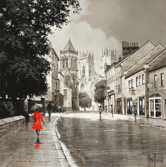 Richard Telford, Original oil painting on panel, York Minster Without frame image. Click to enlarge