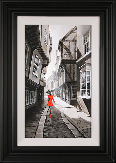 Richard Telford, Original oil painting on panel, The Shambles, York, click to enlarge