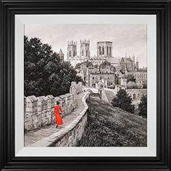 Richard Telford, Original oil painting on panel, Stroll on the City Walls, York Large image. Click to enlarge