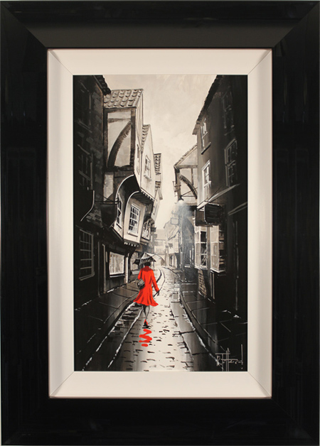 Richard Telford, Original oil painting on panel, Down The Shambles, York, click to enlarge