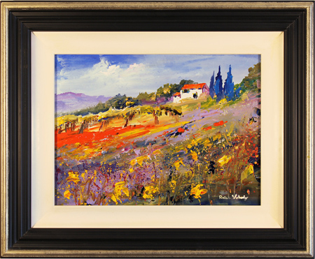 Roberto Luigi Valente, Original acrylic painting on board, Tuscan Landscape