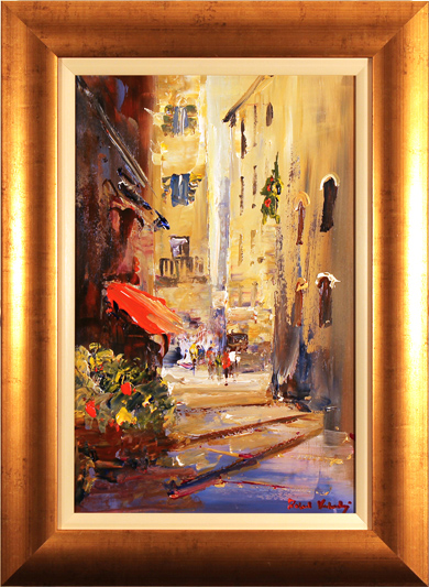 Roberto Luigi Valente, Original acrylic painting on board, Naples