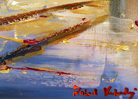 Roberto Luigi Valente, Original acrylic painting on board, Naples Signature image. Click to enlarge