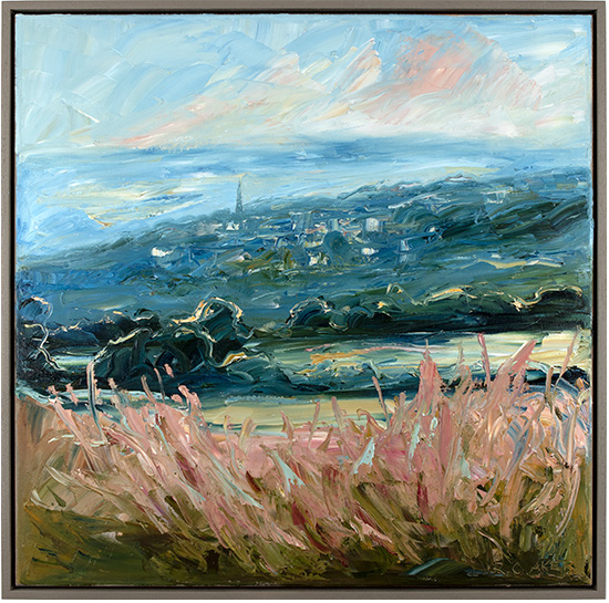 Rupert Aker, Original oil painting on canvas, Willowherb, Longridge