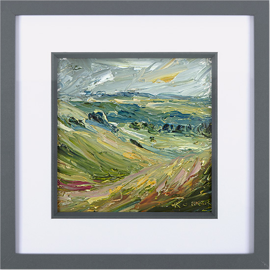 Rupert Aker, Original oil painting on paper, Weathercock Hill