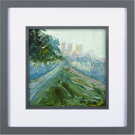 Rupert Aker, Original oil painting on paper, City Walls and York Minster