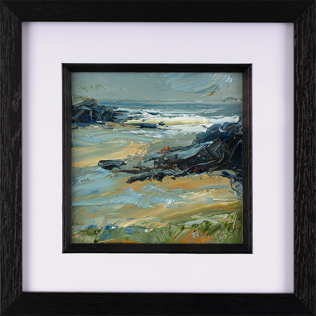 Rupert Aker, Original oil painting on paper, Treyarnon Bay 