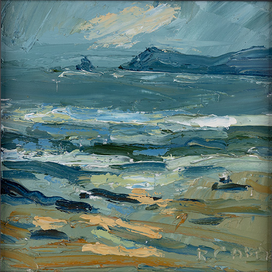 Rupert Aker, Original oil painting on paper, Constantine Bay
