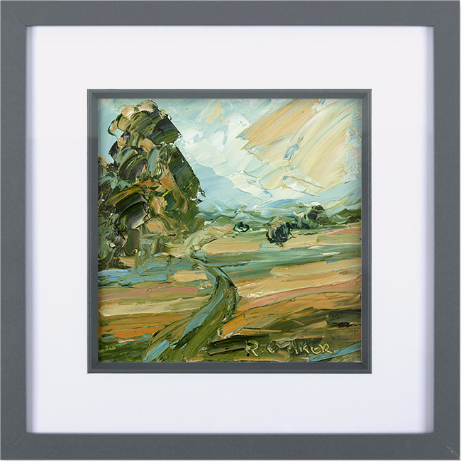 Rupert Aker, Original oil painting on paper, On the Hill