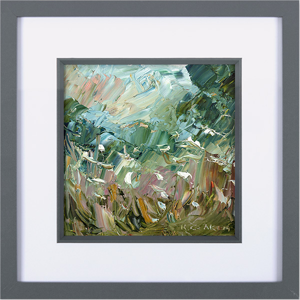 Rupert Aker, Original oil painting on paper, Verdant Summer