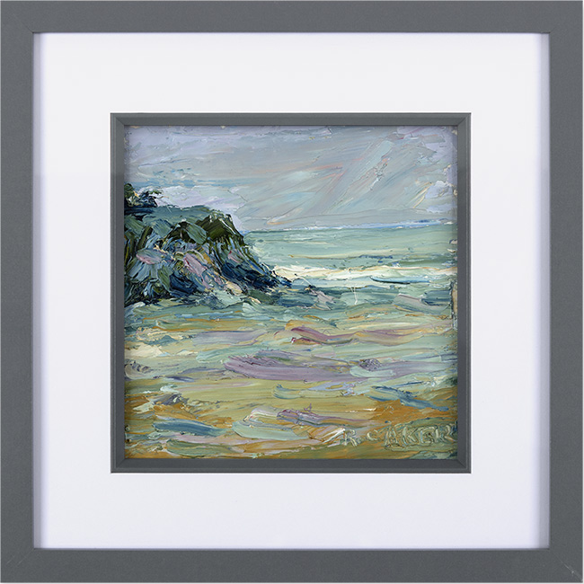 Rupert Aker, Original oil painting on paper, Parr Sands