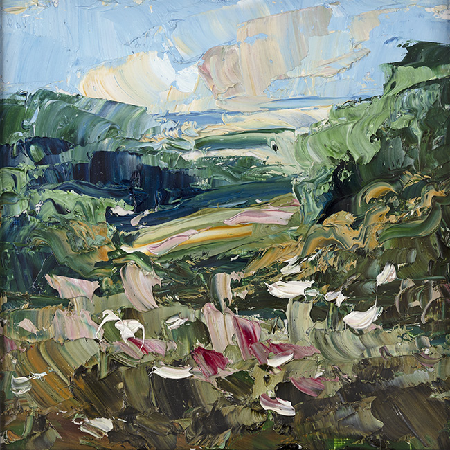 Rupert Aker, Original oil painting on paper, Eastleach Turville