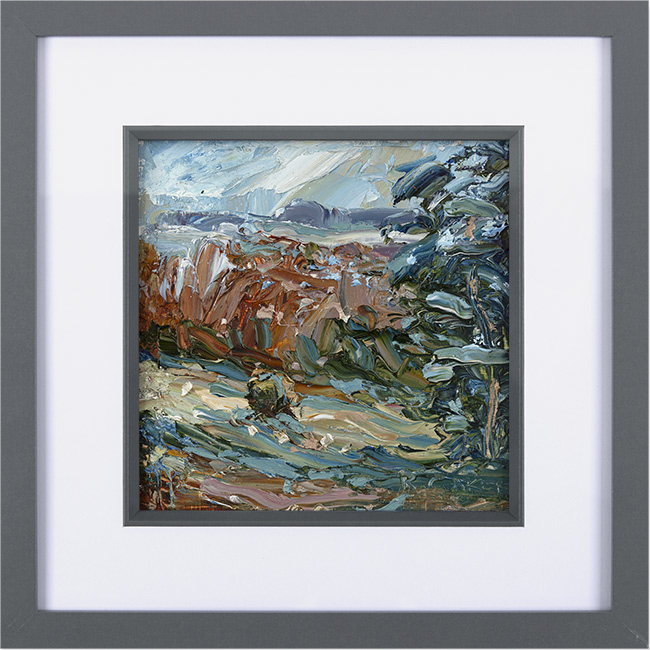 Rupert Aker, Original oil painting on paper, Miserden, Autumn