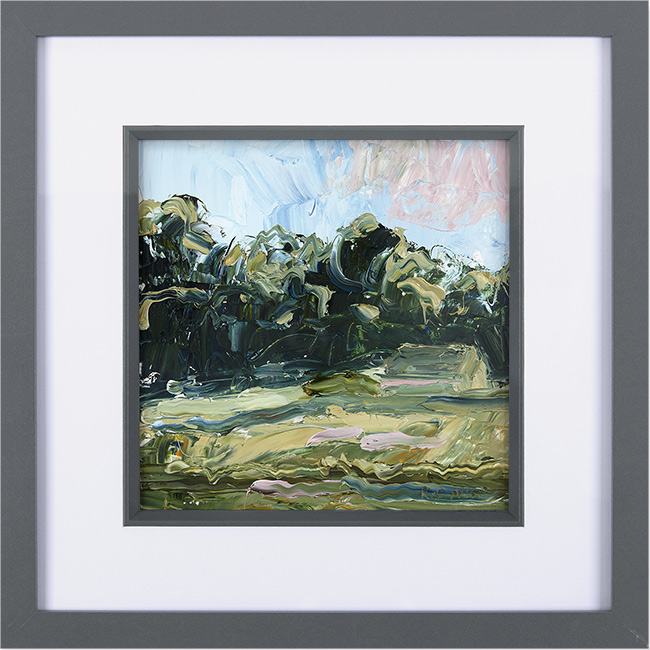 Rupert Aker, Original oil painting on paper, Field Barn, click to enlarge
