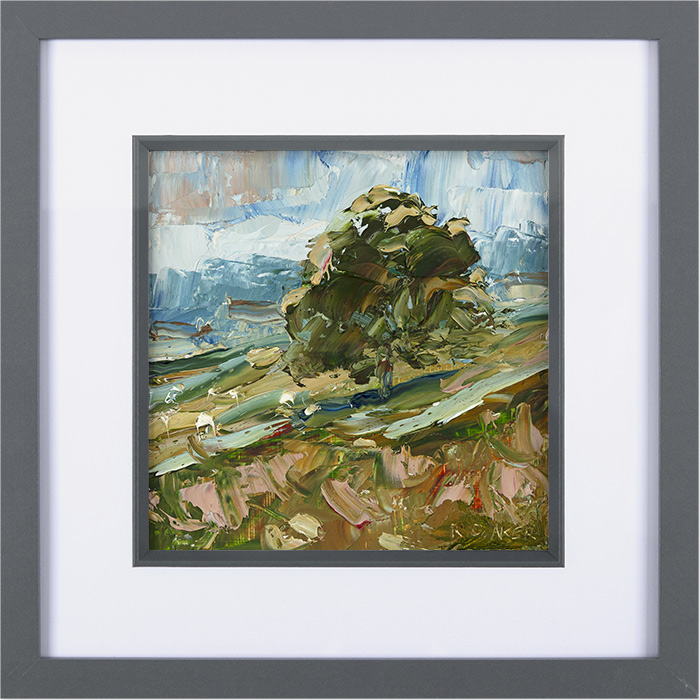 Rupert Aker, Original oil painting on paper, Summer Oak, click to enlarge