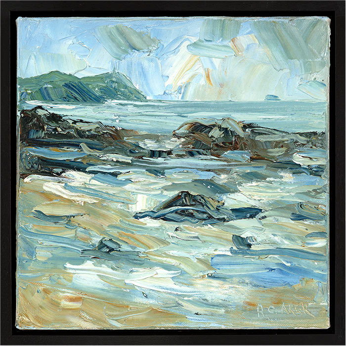 Rupert Aker, Original oil painting on canvas, Polzeath, click to enlarge