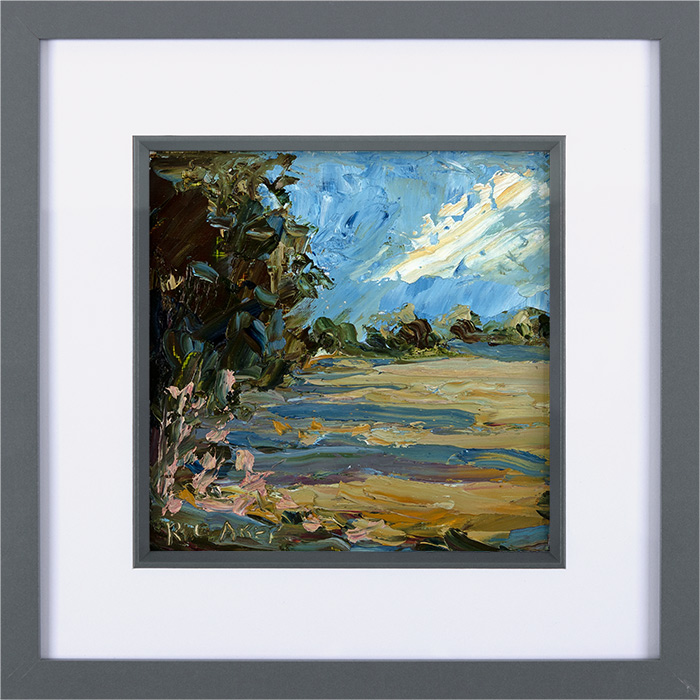 Rupert Aker, Original oil painting on paper, September Shadows, click to enlarge