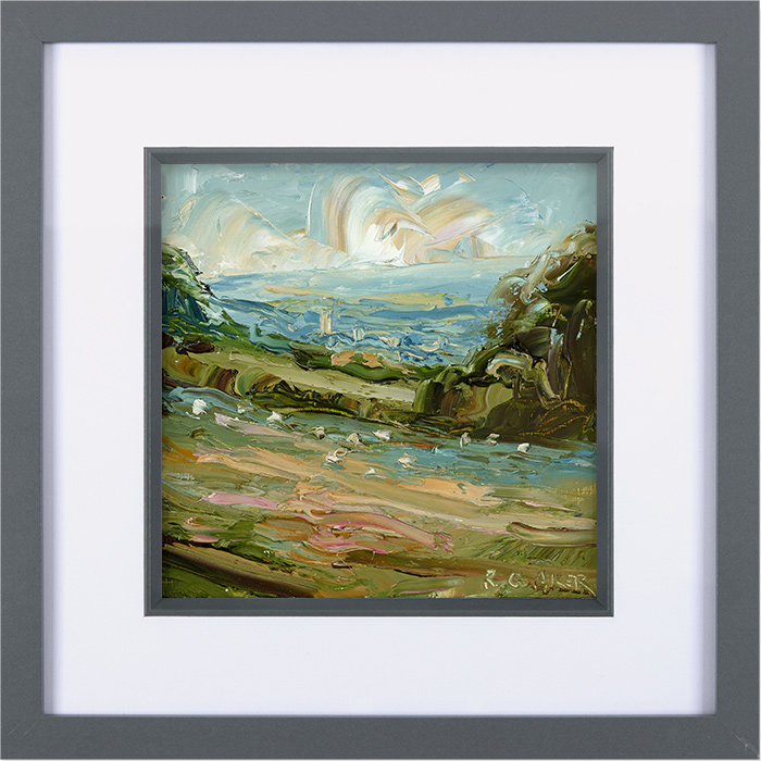 Rupert Aker, Original oil painting on paper, Sheep, Campden, click to enlarge