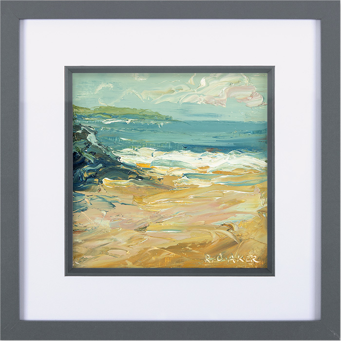 Rupert Aker, Original oil painting on paper, Trevone, click to enlarge