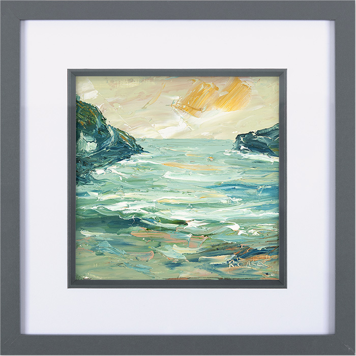 Rupert Aker, Original oil painting on paper, Port Gaverne, click to enlarge