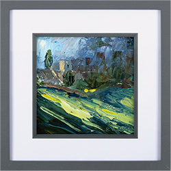 Rupert Aker, Original oil painting on paper, Daffodils, Miserden