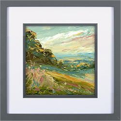 Rupert Aker, Original oil painting on paper, Cotswold Sunset