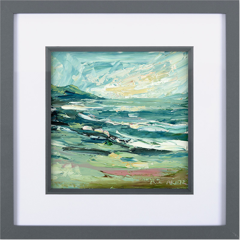 Rupert Aker, Original oil painting on paper, Polzeath Evening