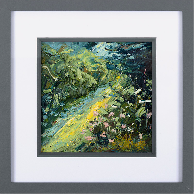 Rupert Aker, Original oil painting on paper, Garden Path