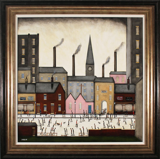 Sean Durkin, Original oil painting on panel, Beneath the Foundry Gate, click to enlarge
