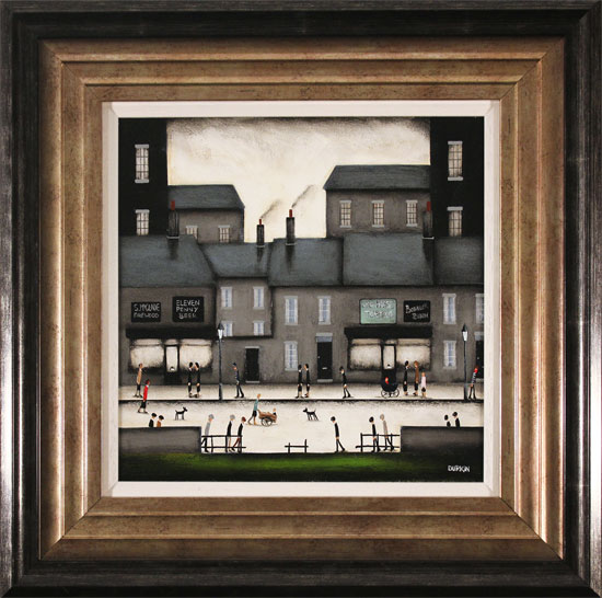 Sean Durkin, Original oil painting on panel, Stories from Our Street, click to enlarge