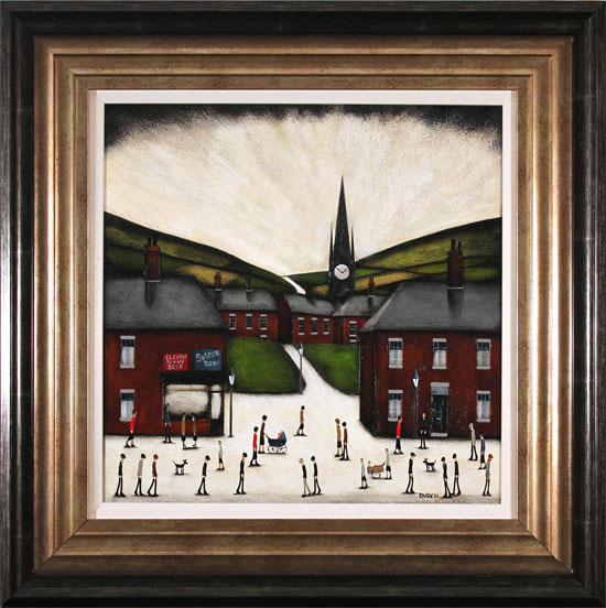 Sean Durkin, Original oil painting on panel, Across the Green and Beyond