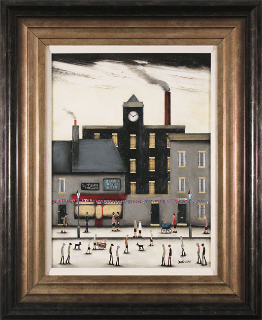 Sean Durkin, Original oil painting on panel, Beyond the Factory
